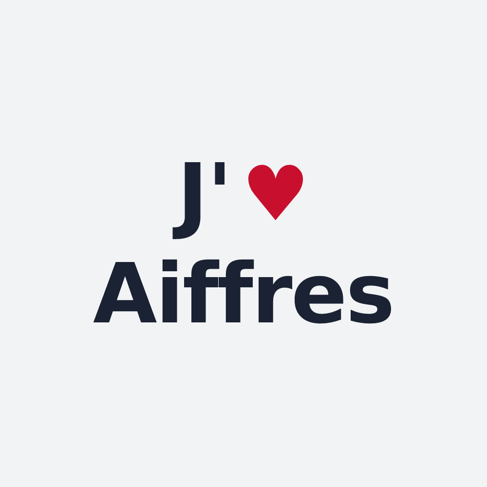 Poster personnalisé Aiffres — design « J'aime Aiffres » imprimé sur le poster