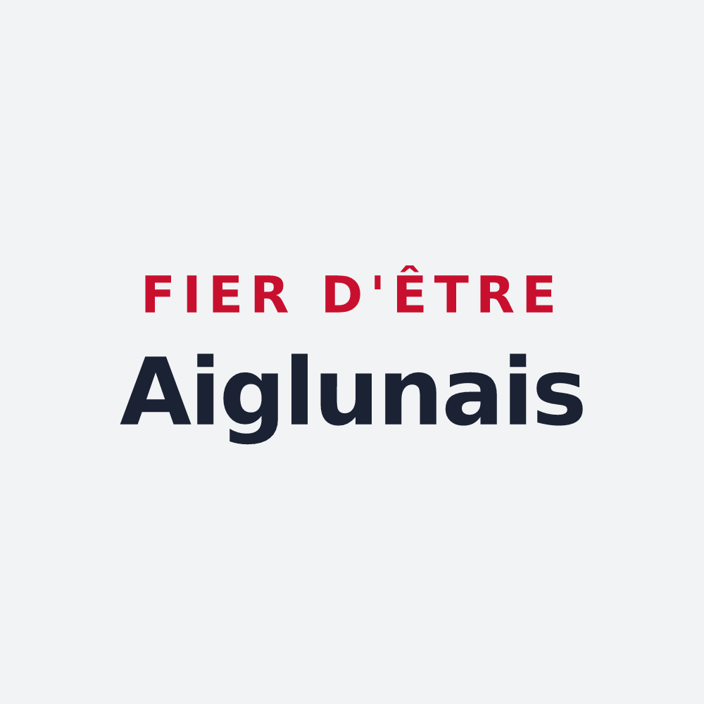 Poster « Fier d'être Aiglunais » — design pour Aiglun