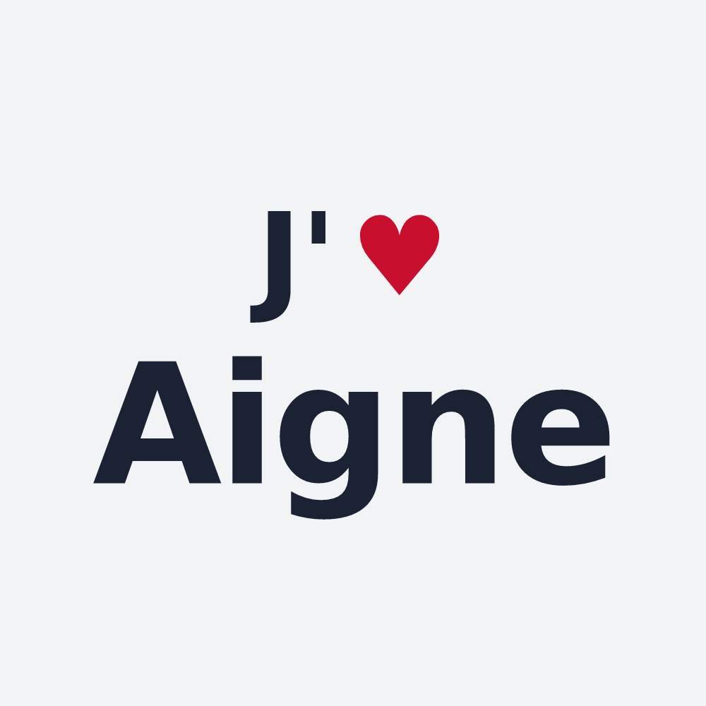 Poster personnalisé Aigne — design J'aime Aigne