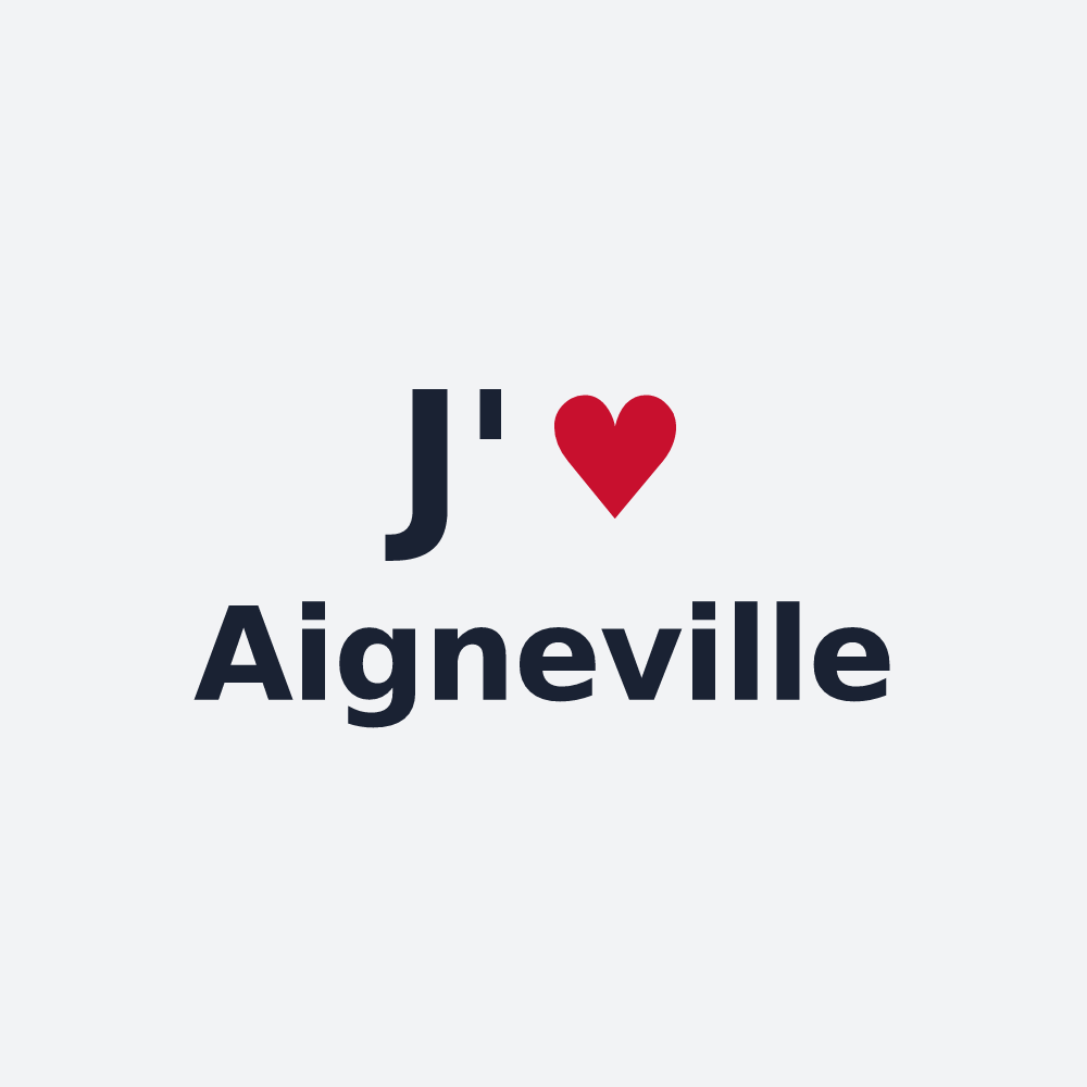 Poster personnalisé Aigneville — design J'aime Aigneville