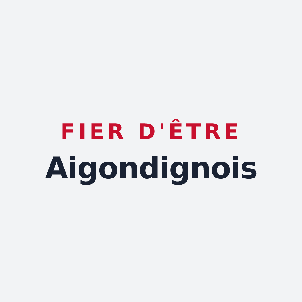 Poster « Fier d'être Aigondignois » — design pour Aigondigné