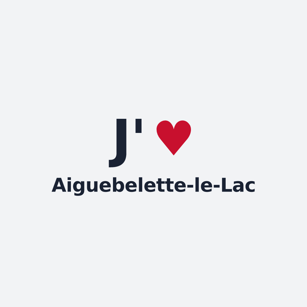 Poster personnalisé Aiguebelette-le-Lac — design J'aime Aiguebelette-le-Lac