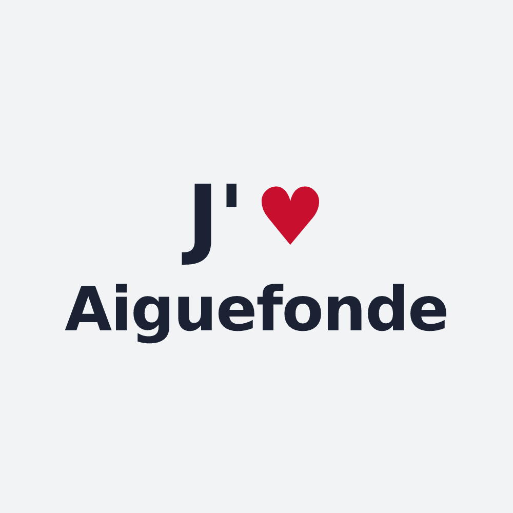 Poster personnalisé Aiguefonde — design « J'aime Aiguefonde » imprimé sur le poster