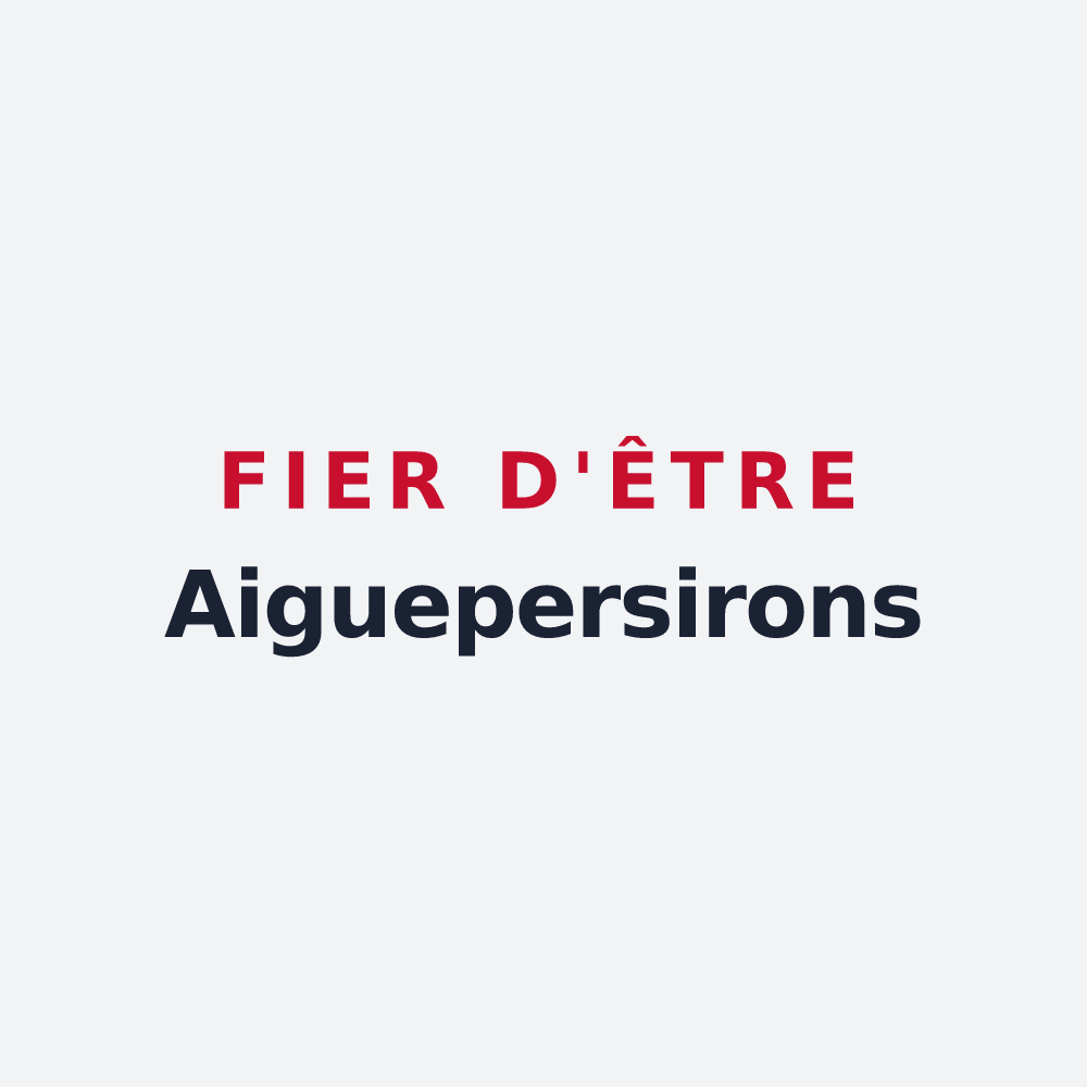 Poster « Fier d'être Aiguepersirons » — design pour Aigueperse