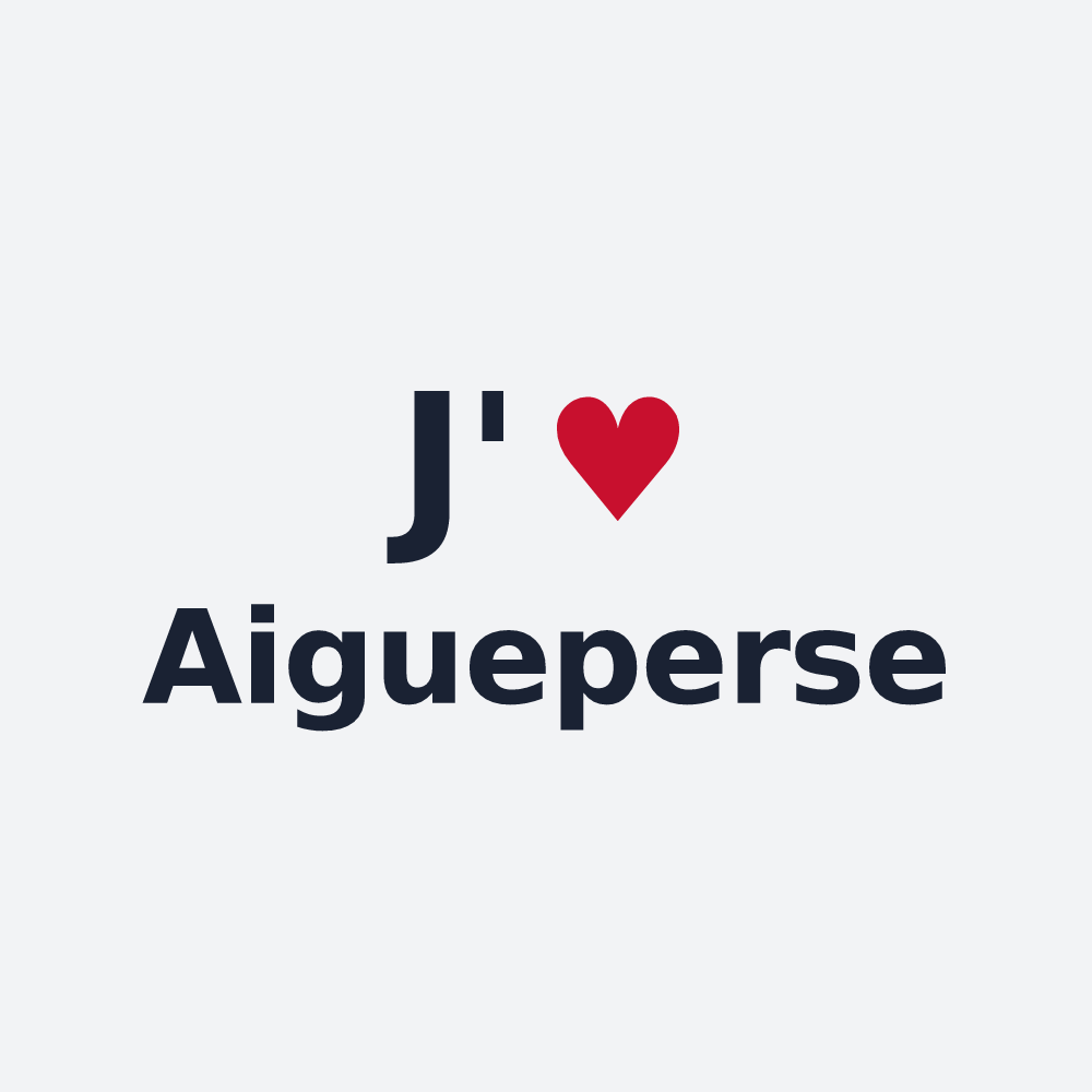 Poster personnalisé Aigueperse — design J'aime Aigueperse
