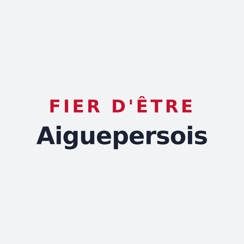 Poster « Fier d'être Aiguepersois » — design pour Aigueperse
