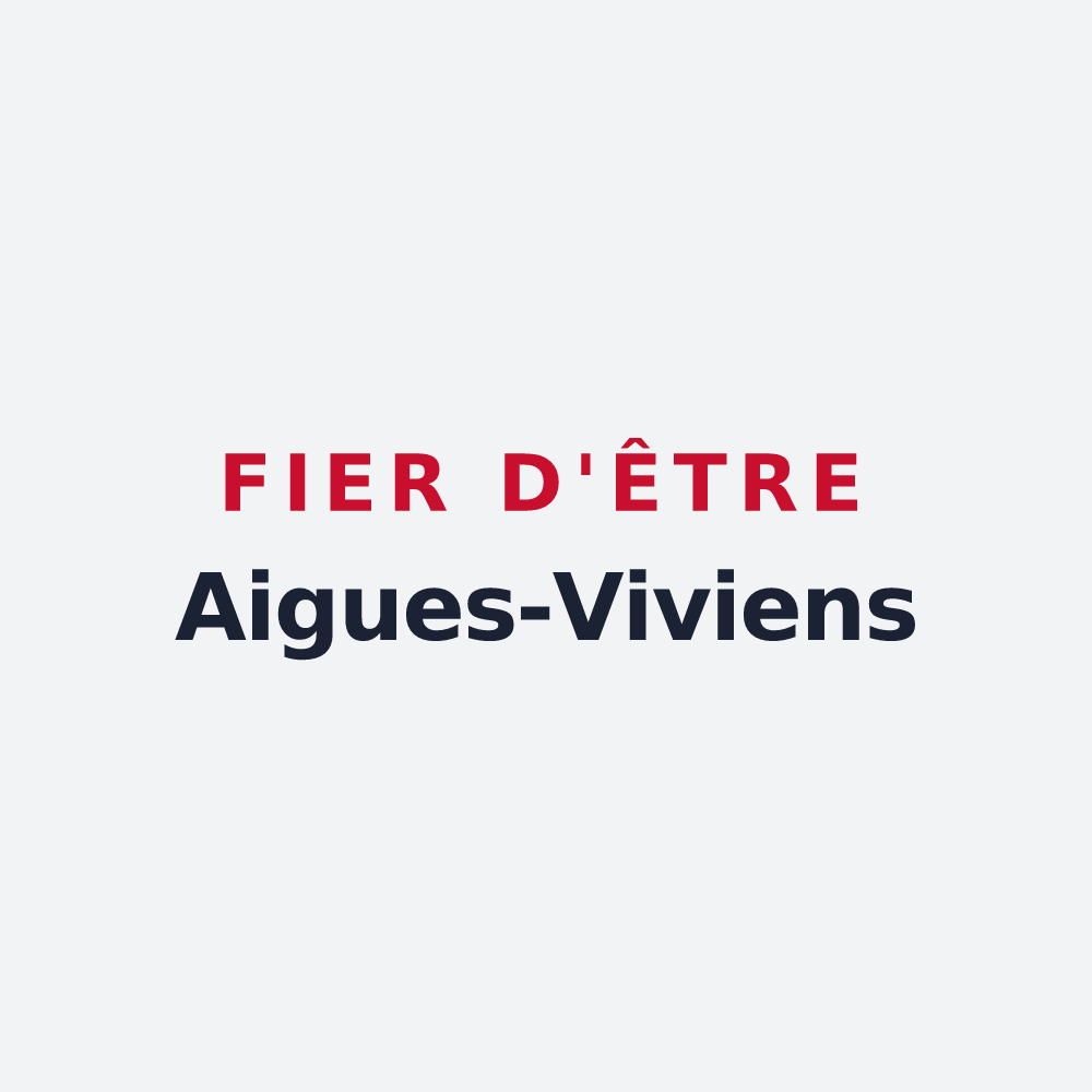 Poster « Fier d'être Aigues-Viviens » — design pour Aigues-Vives