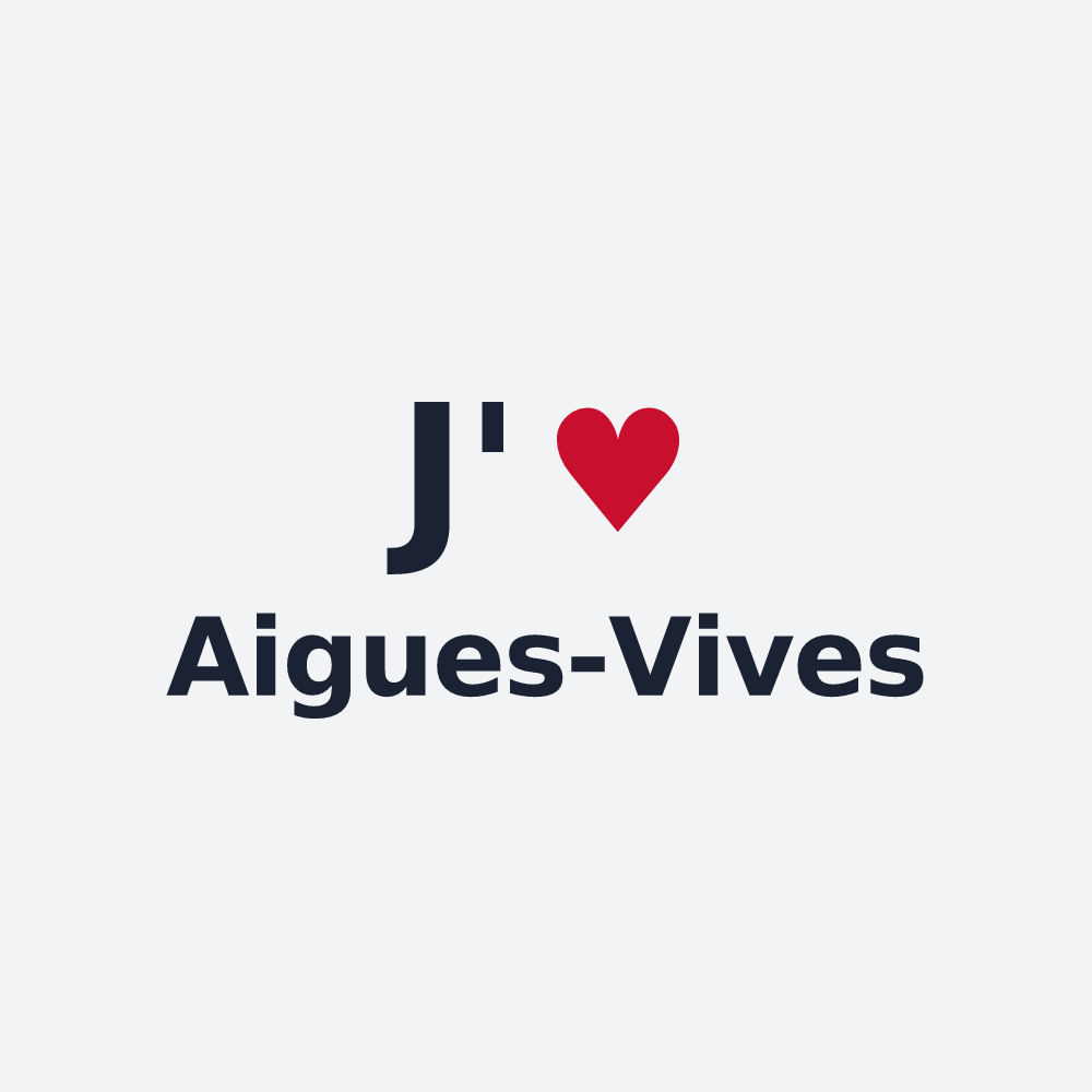Poster personnalisé Aigues-Vives — design J'aime Aigues-Vives