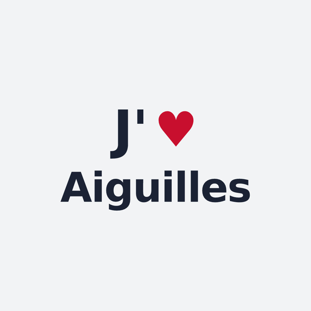 Poster personnalisé Aiguilles — design J'aime Aiguilles
