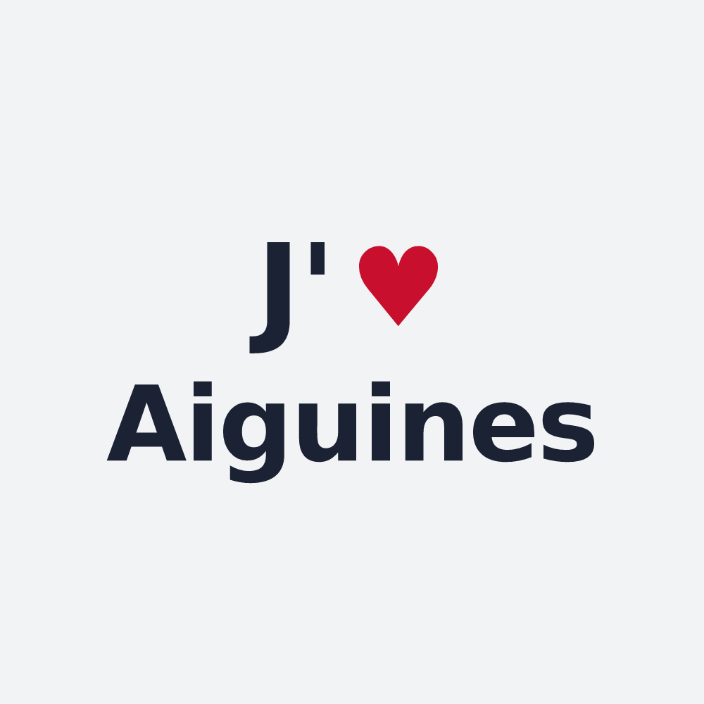 Poster personnalisé Aiguines — design J'aime Aiguines