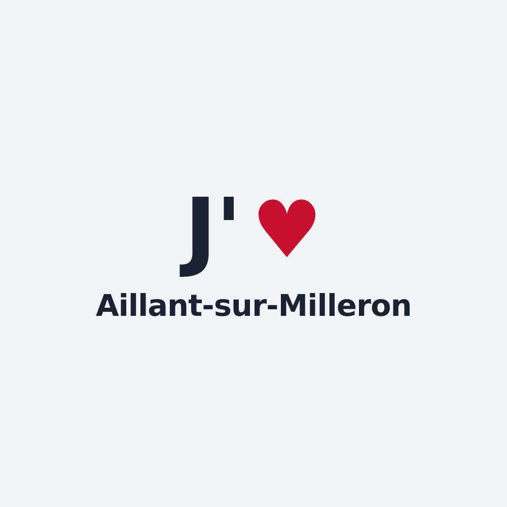 Poster personnalisé Aillant-sur-Milleron — design J'aime Aillant-sur-Milleron