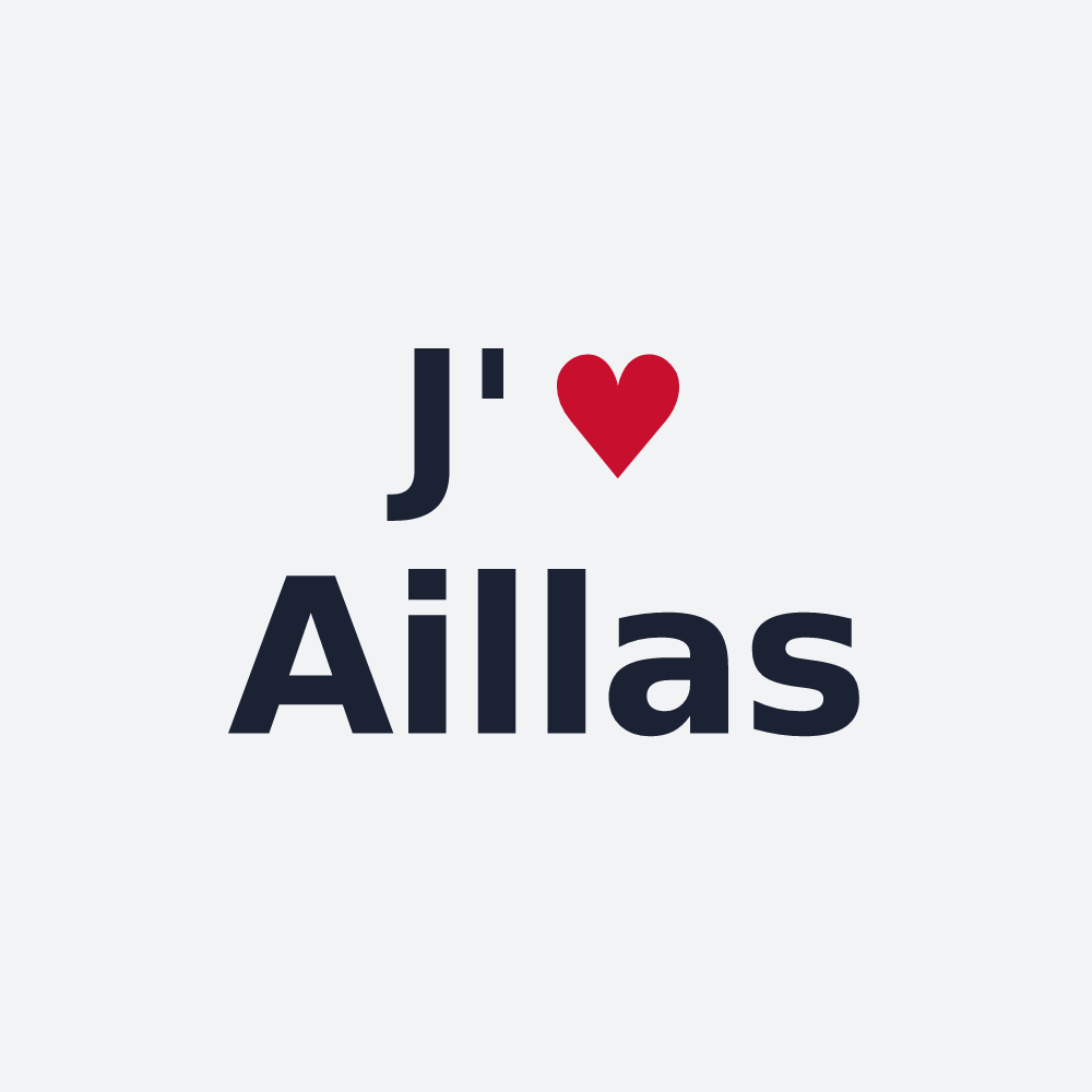 Poster personnalisé Aillas — design J'aime Aillas