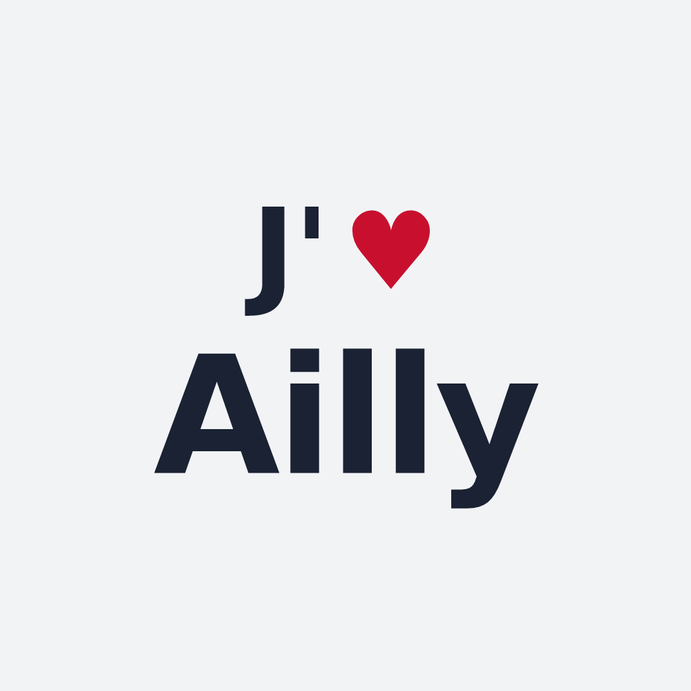 Poster personnalisé Ailly — design J'aime Ailly
