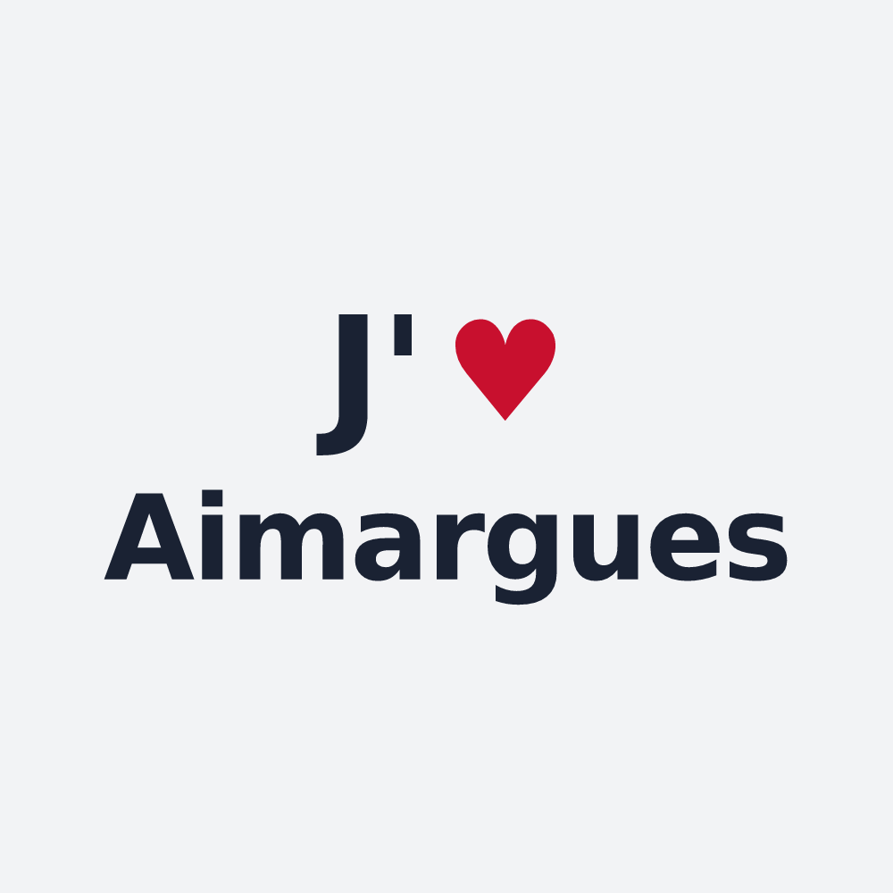 Poster personnalisé Aimargues — design J'aime Aimargues