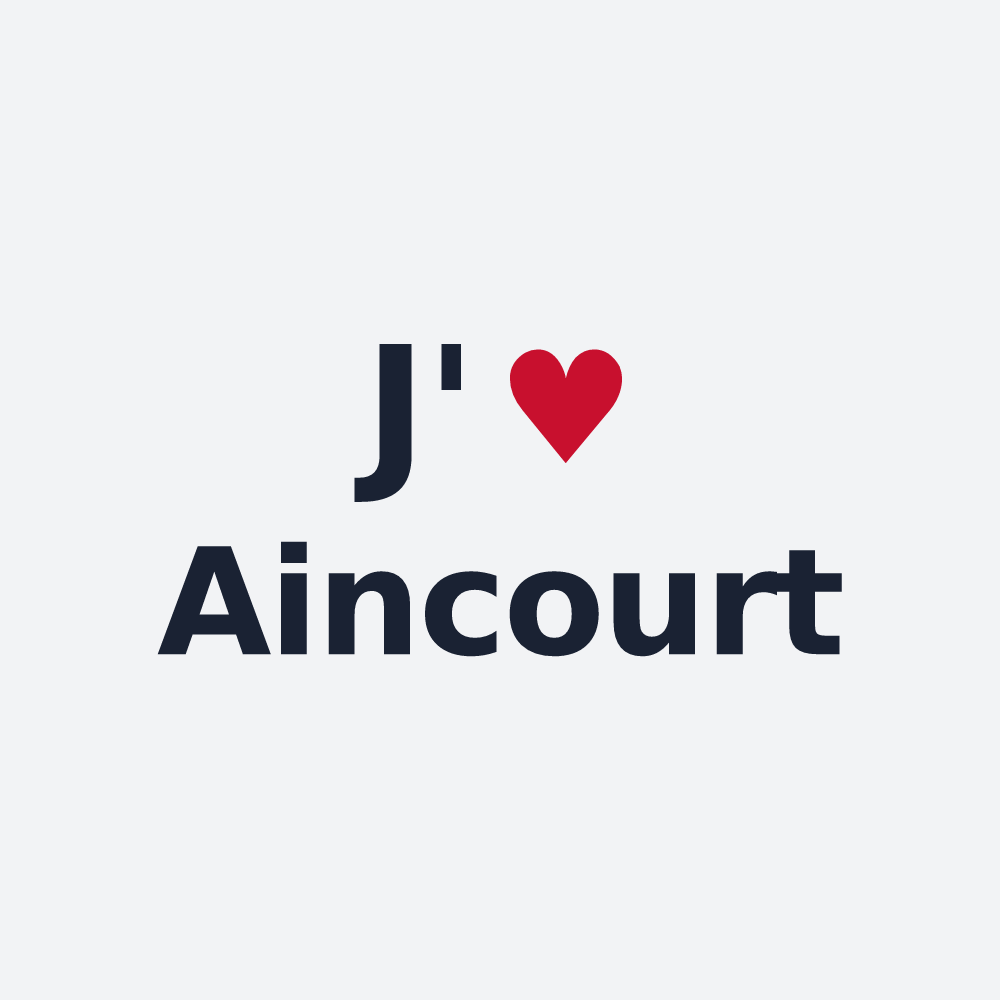 Poster personnalisé Aincourt — design J'aime Aincourt