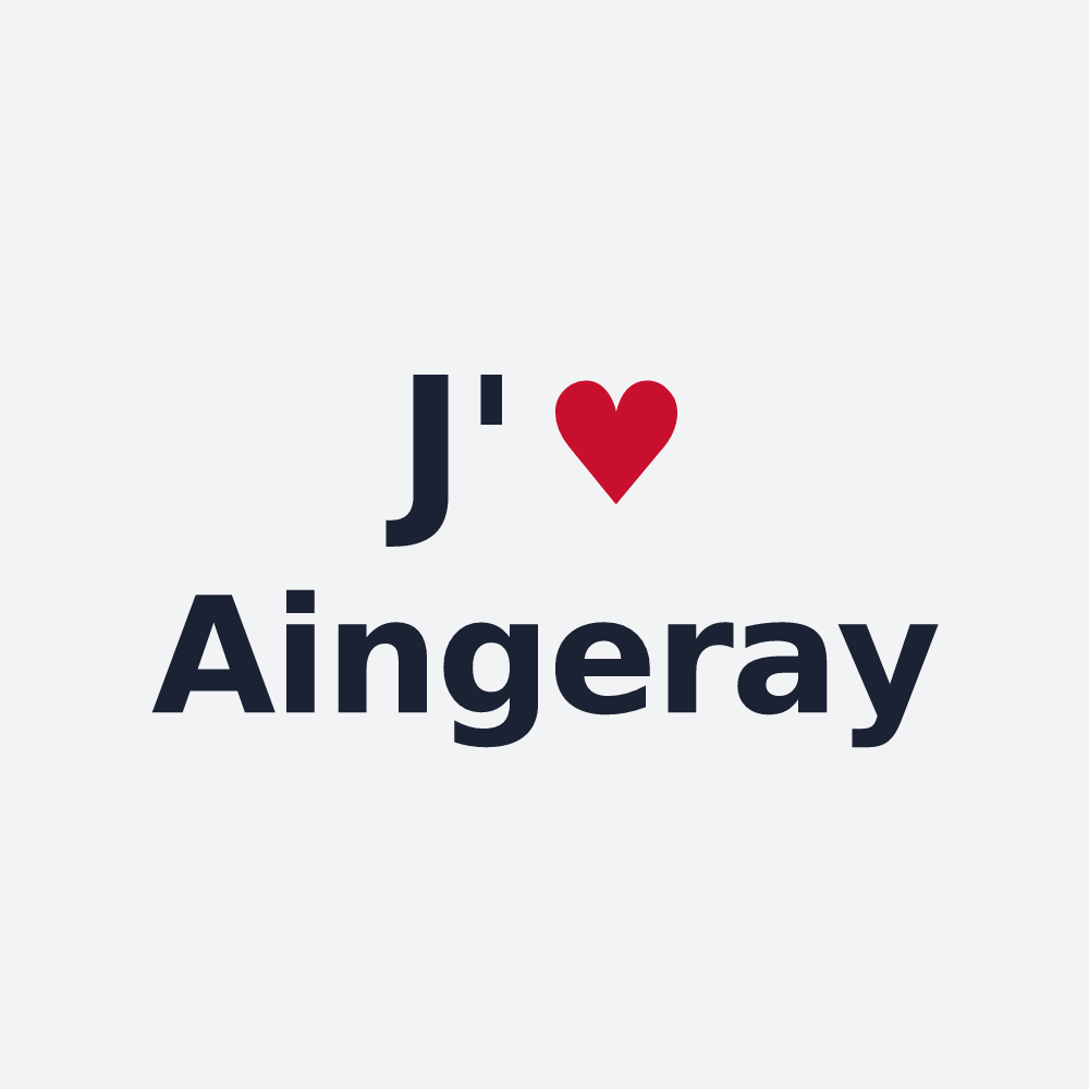 Poster personnalisé Aingeray — design J'aime Aingeray