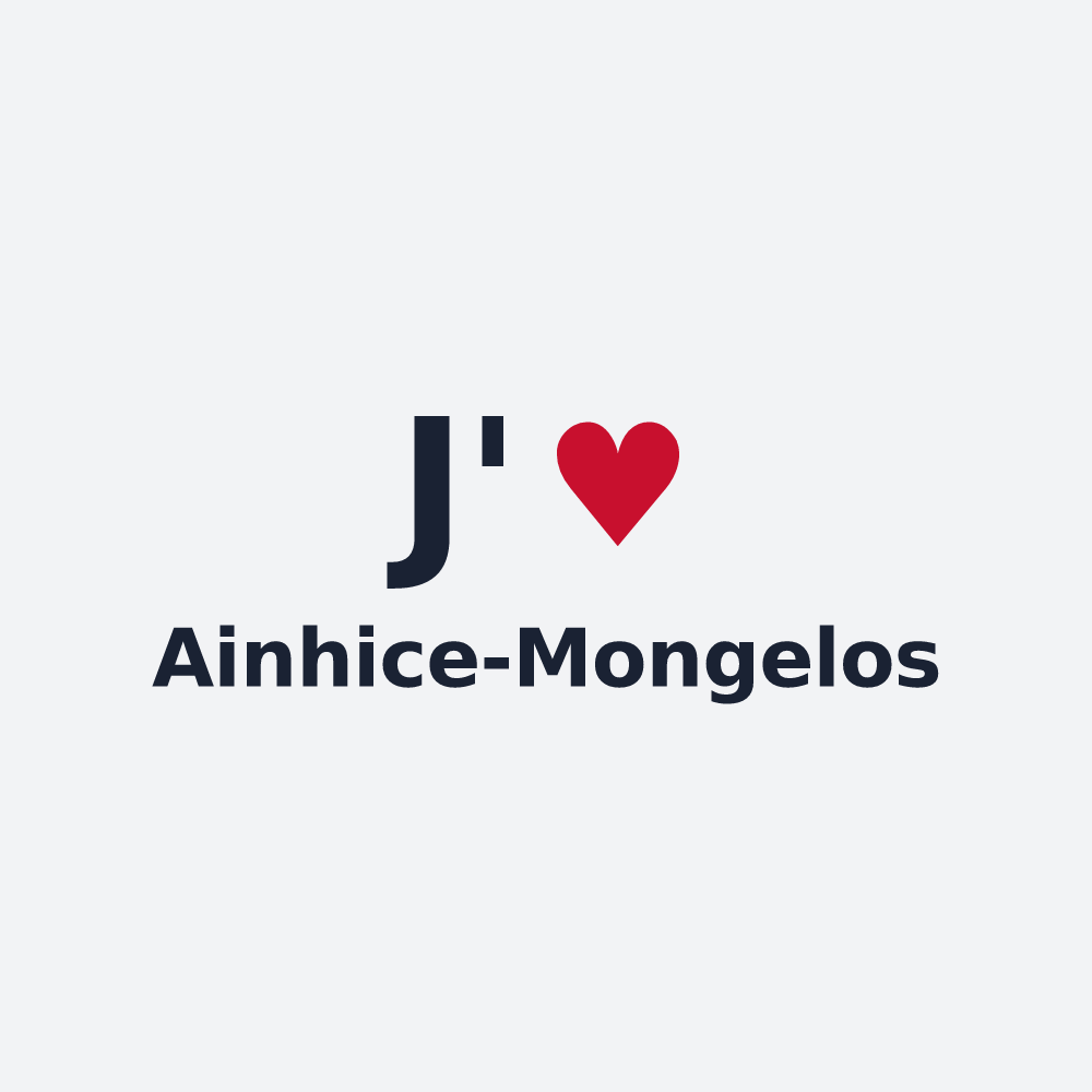 Poster personnalisé Ainhice-Mongelos — design J'aime Ainhice-Mongelos