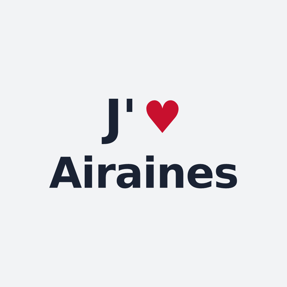 Poster personnalisé Airaines — design J'aime Airaines