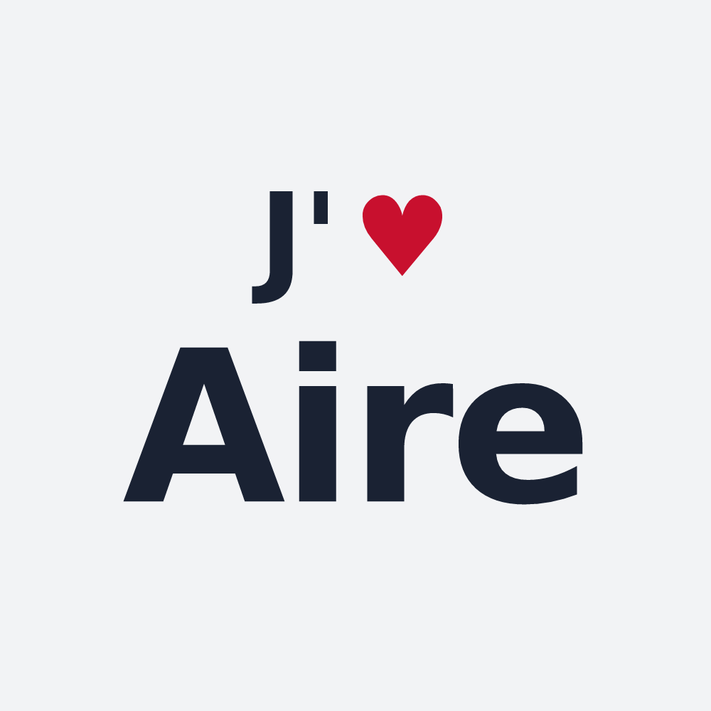 Poster personnalisé Aire — design « J'aime Aire » imprimé sur le poster