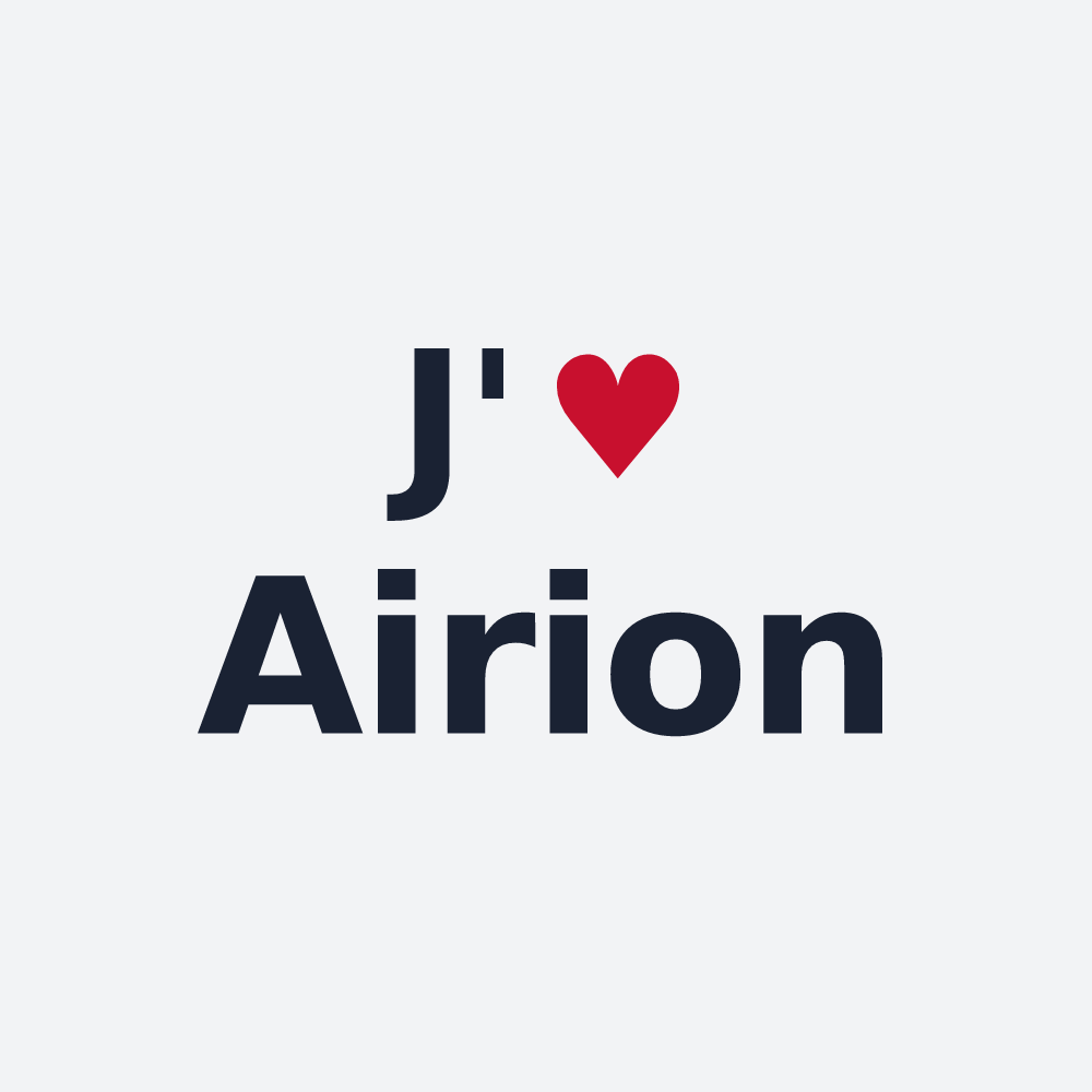 Poster personnalisé Airion — design J'aime Airion