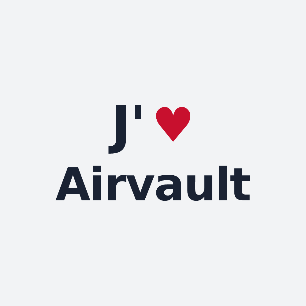 Poster personnalisé Airvault — design J'aime Airvault