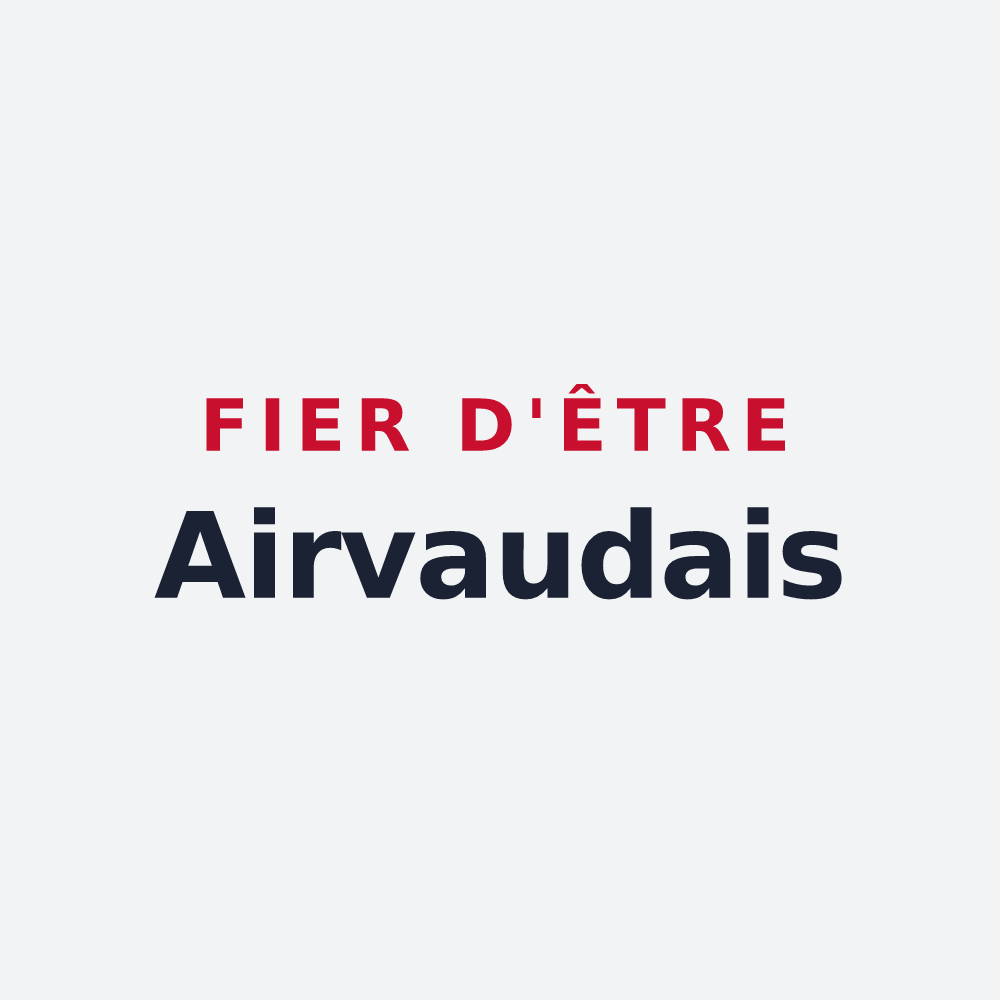 Poster « Fier d'être Airvaudais » — design pour Airvault
