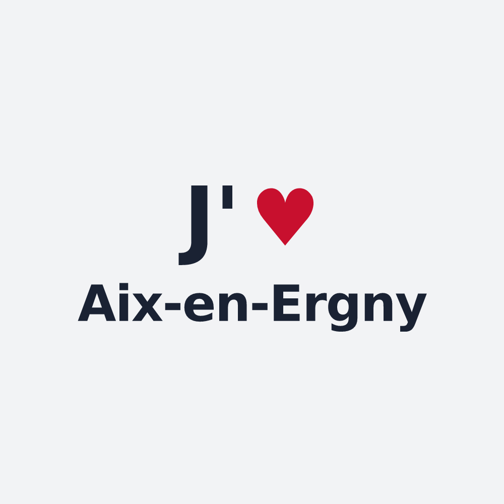 Poster personnalisé Aix-en-Ergny — design J'aime Aix-en-Ergny