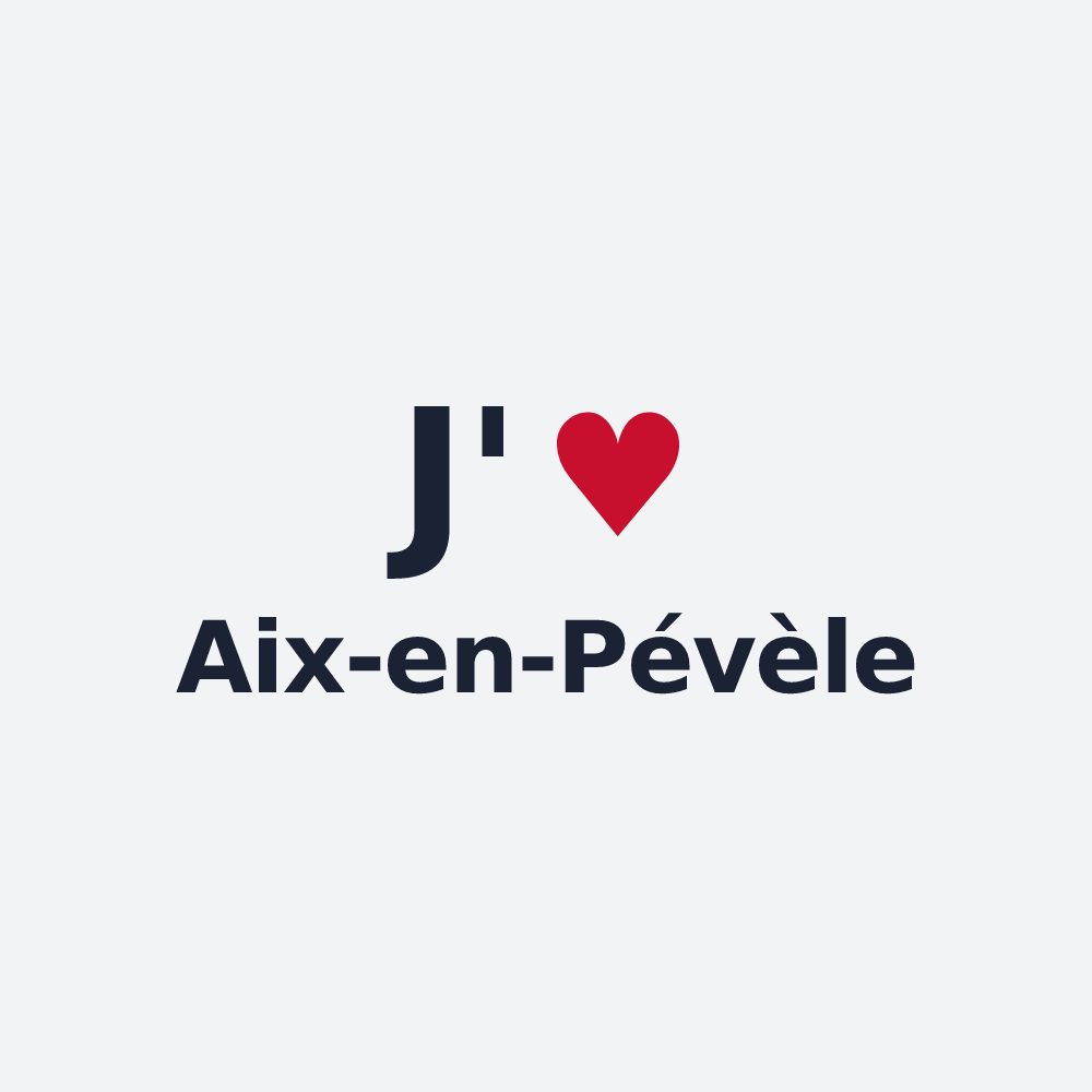 Poster personnalisé Aix-en-Pévèle — design « J'aime Aix-en-Pévèle » imprimé sur le poster