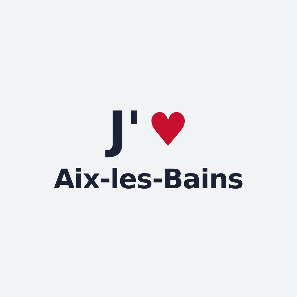 Poster personnalisé Aix-les-Bains — design « J'aime Aix-les-Bains » imprimé sur le poster