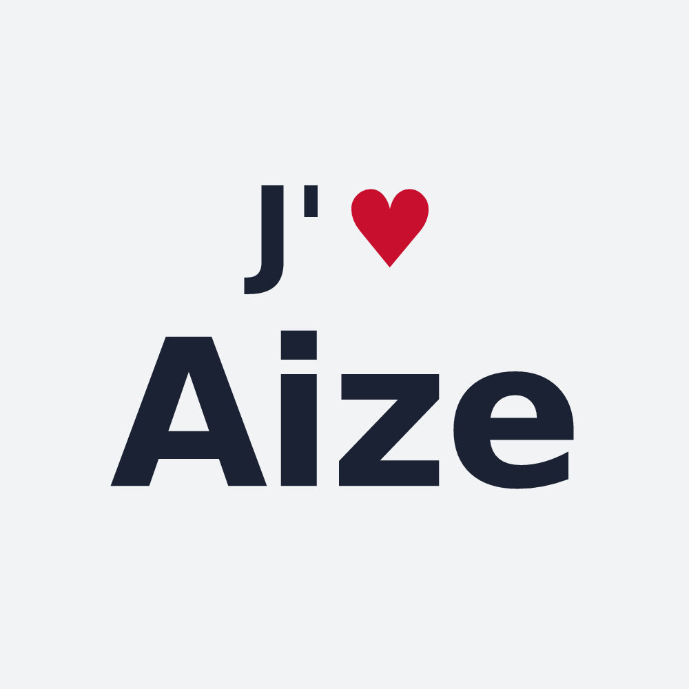 Poster personnalisé Aize — design J'aime Aize