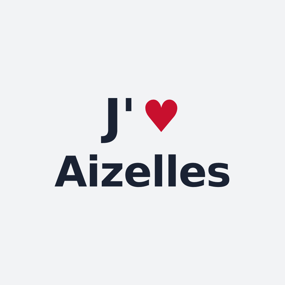 Poster personnalisé Aizelles — design J'aime Aizelles