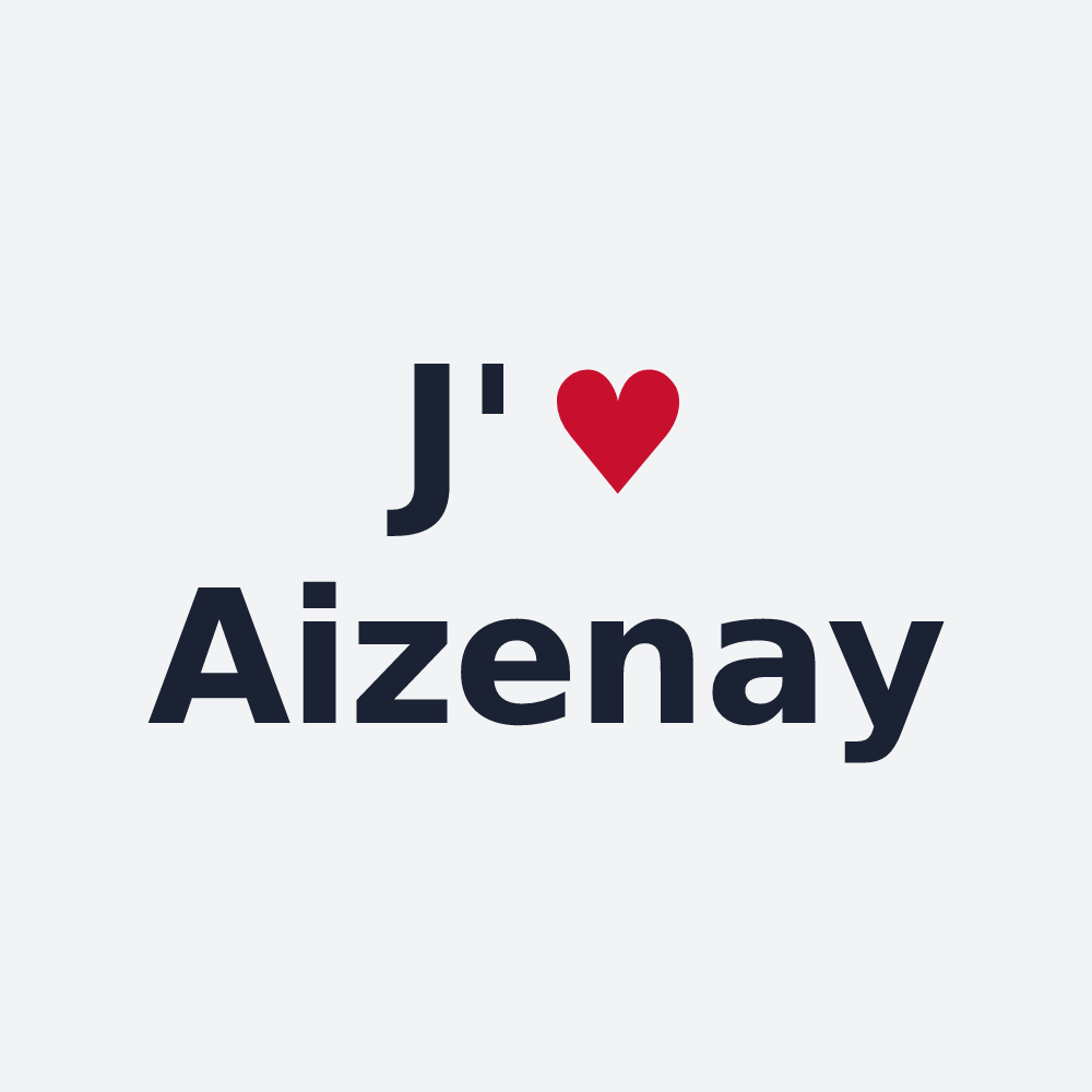 Poster personnalisé Aizenay — design J'aime Aizenay
