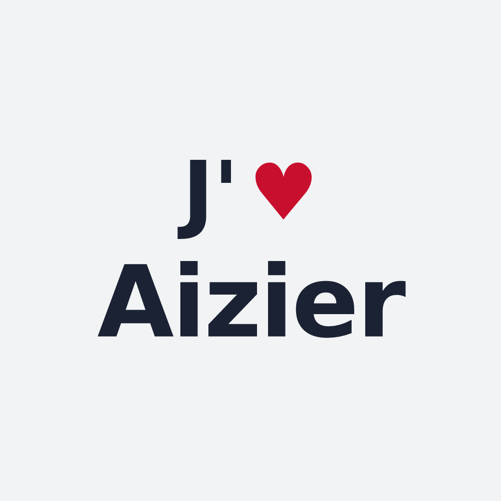 Poster personnalisé Aizier — design J'aime Aizier
