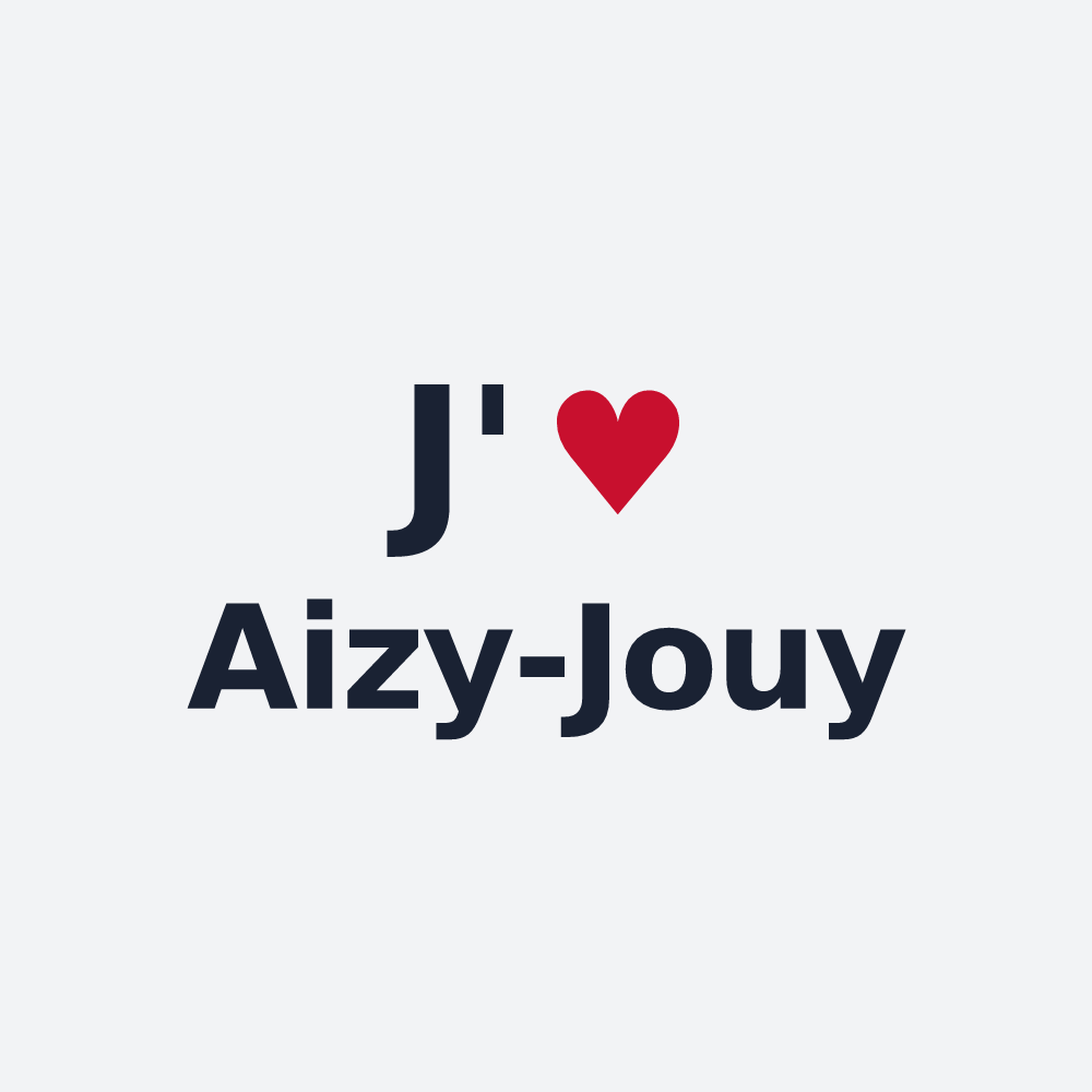 Poster personnalisé Aizy-Jouy — design J'aime Aizy-Jouy