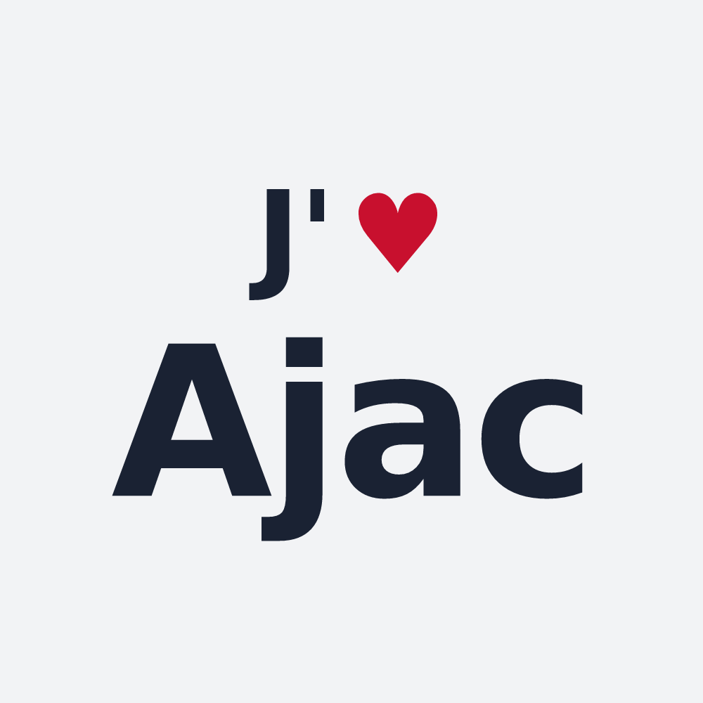 Poster personnalisé Ajac — design J'aime Ajac