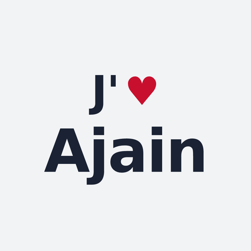Poster personnalisé Ajain — design J'aime Ajain