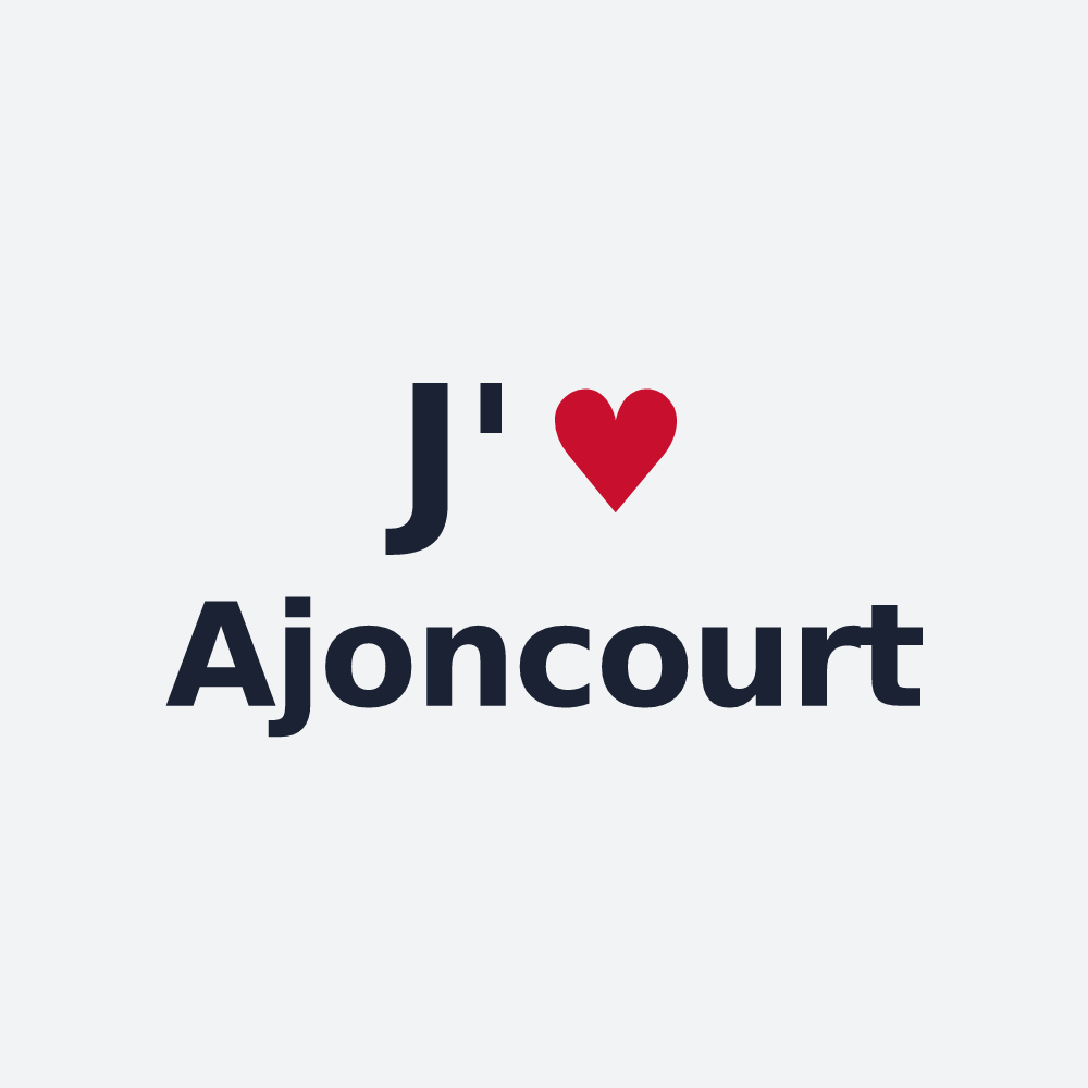 Poster personnalisé Ajoncourt — design J'aime Ajoncourt