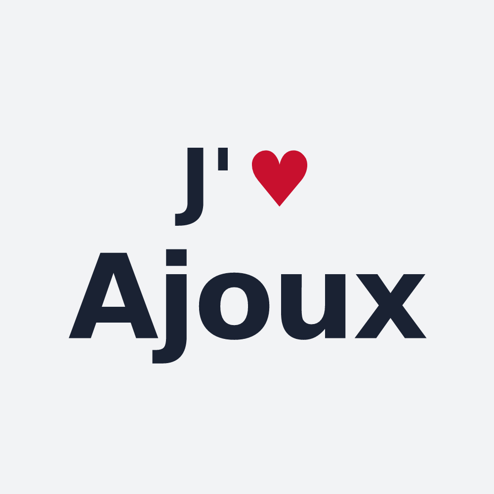 Poster personnalisé Ajoux — design J'aime Ajoux