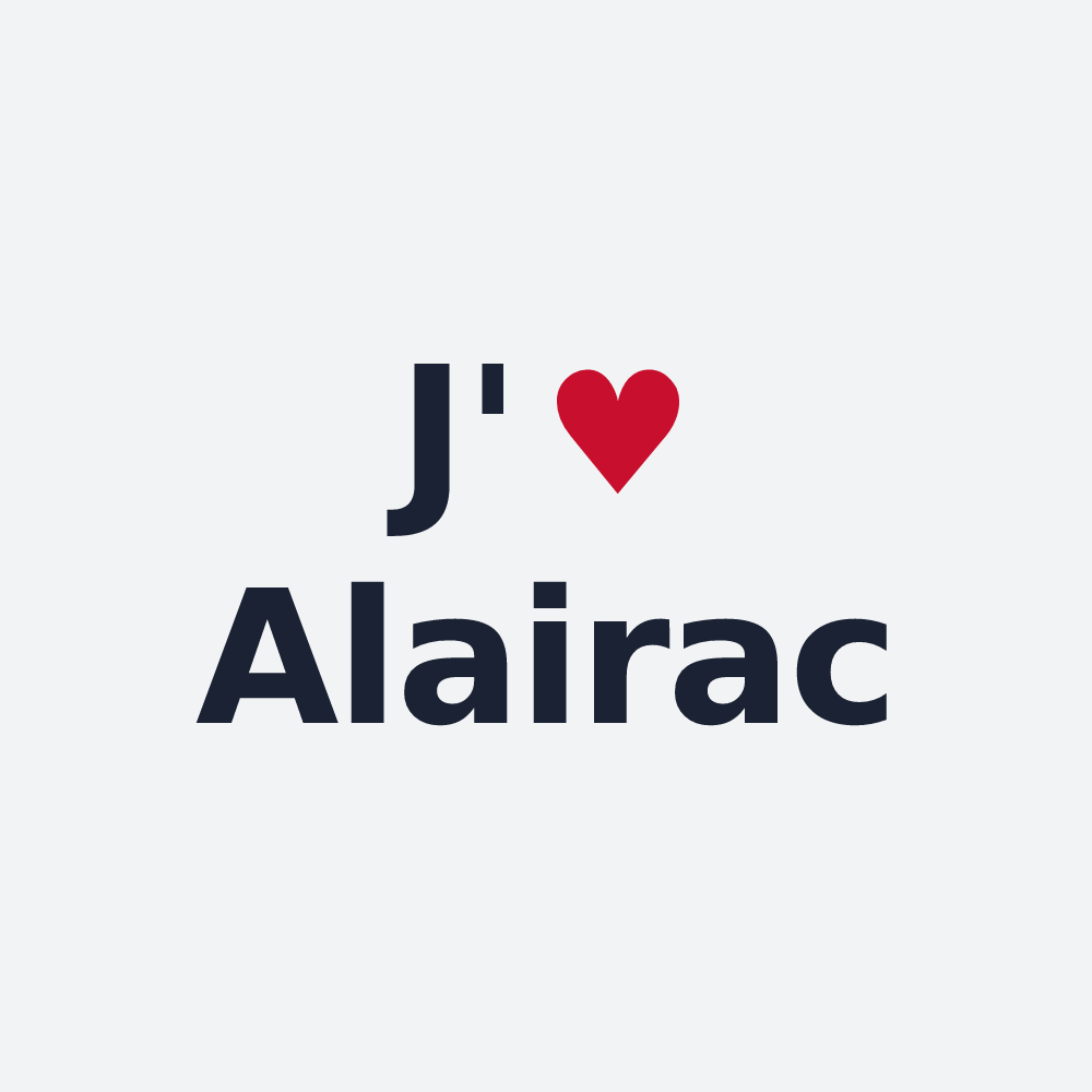 Poster personnalisé Alairac — design J'aime Alairac