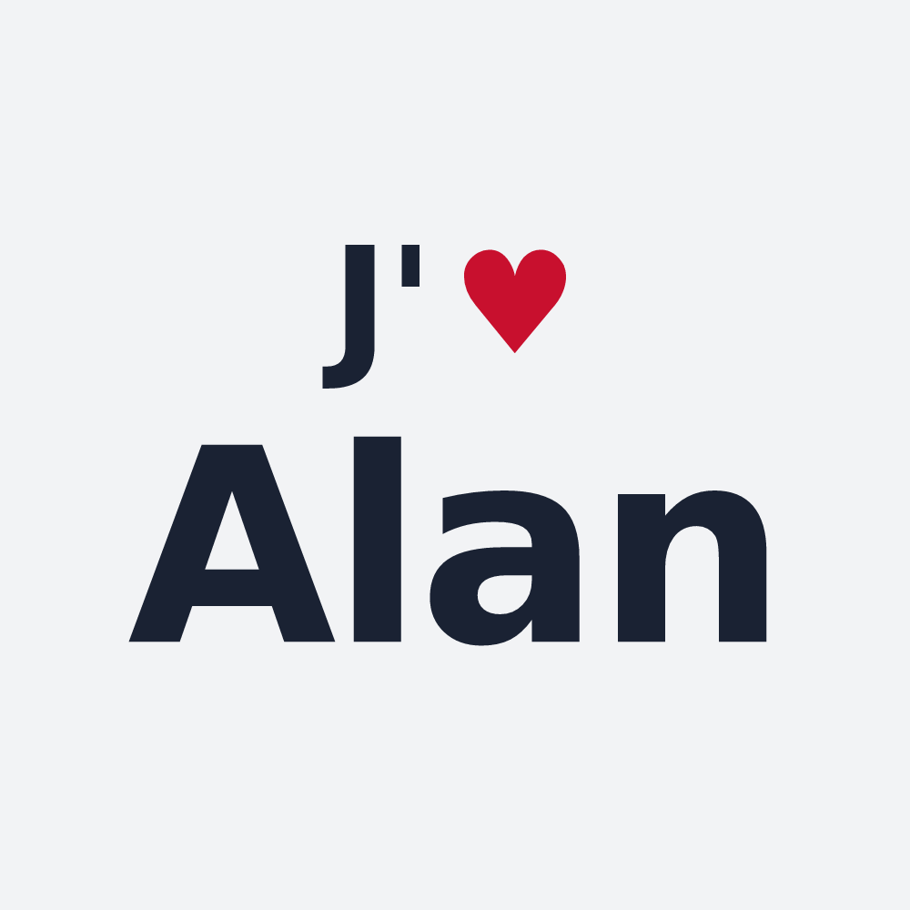 Poster personnalisé Alan — design J'aime Alan