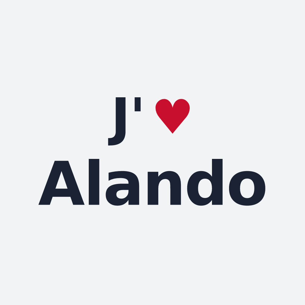 Poster personnalisé Alando — design J'aime Alando