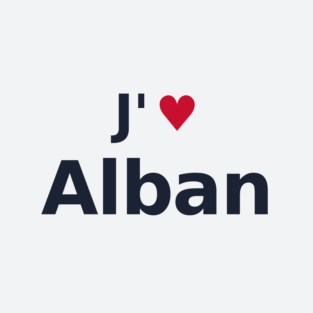 Poster personnalisé Alban — design J'aime Alban