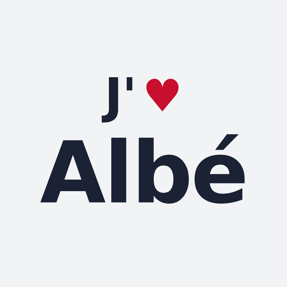 Poster personnalisé Albé — design J'aime Albé