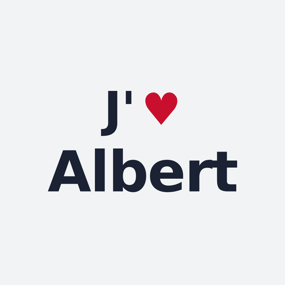 Poster personnalisé Albert — design J'aime Albert
