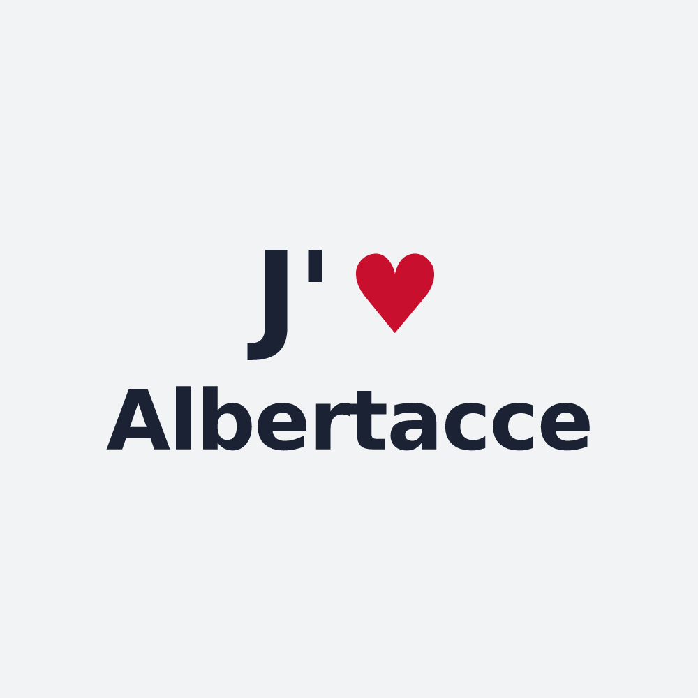 Poster personnalisé Albertacce — design J'aime Albertacce