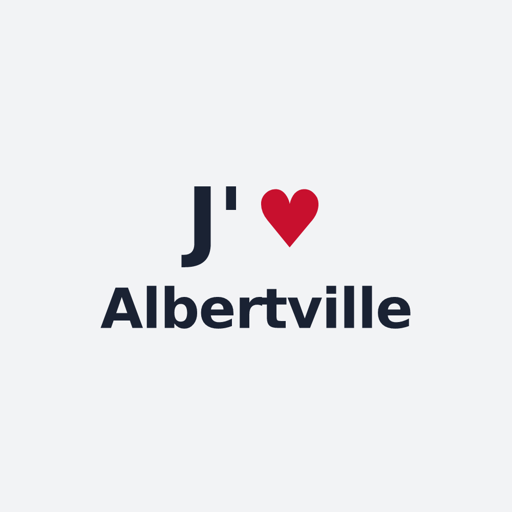 Poster personnalisé Albertville — design J'aime Albertville