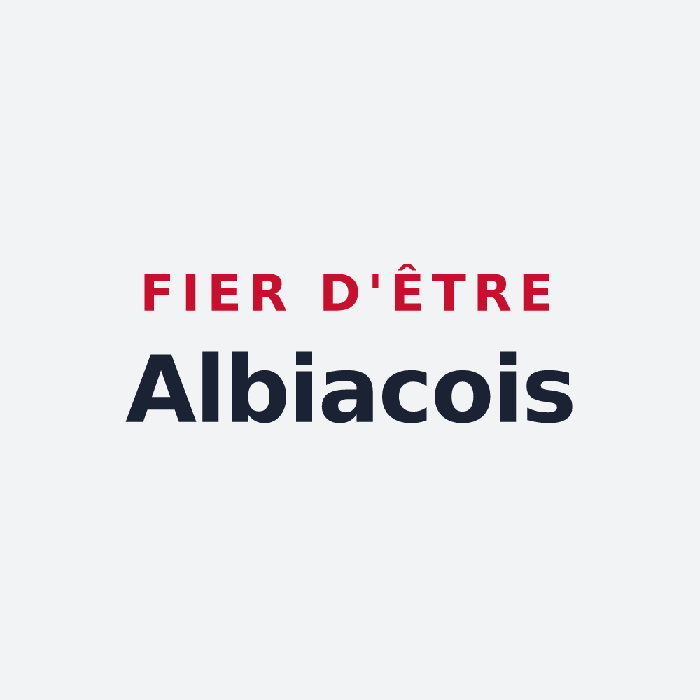Poster « Fier d'être Albiacois » — design pour Albiac