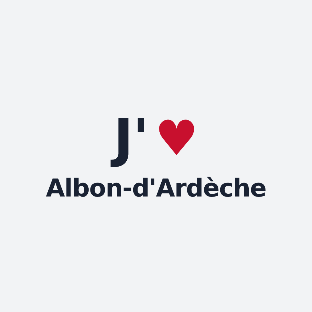 Poster personnalisé Albon-d'Ardèche — design J'aime Albon-d'Ardèche