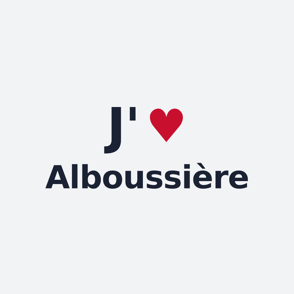 Poster personnalisé Alboussière — design J'aime Alboussière