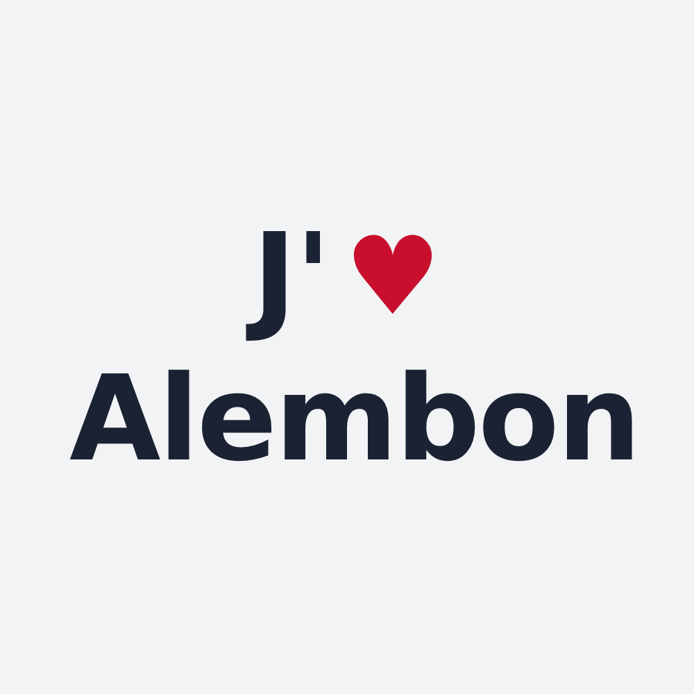 Poster personnalisé Alembon — design J'aime Alembon